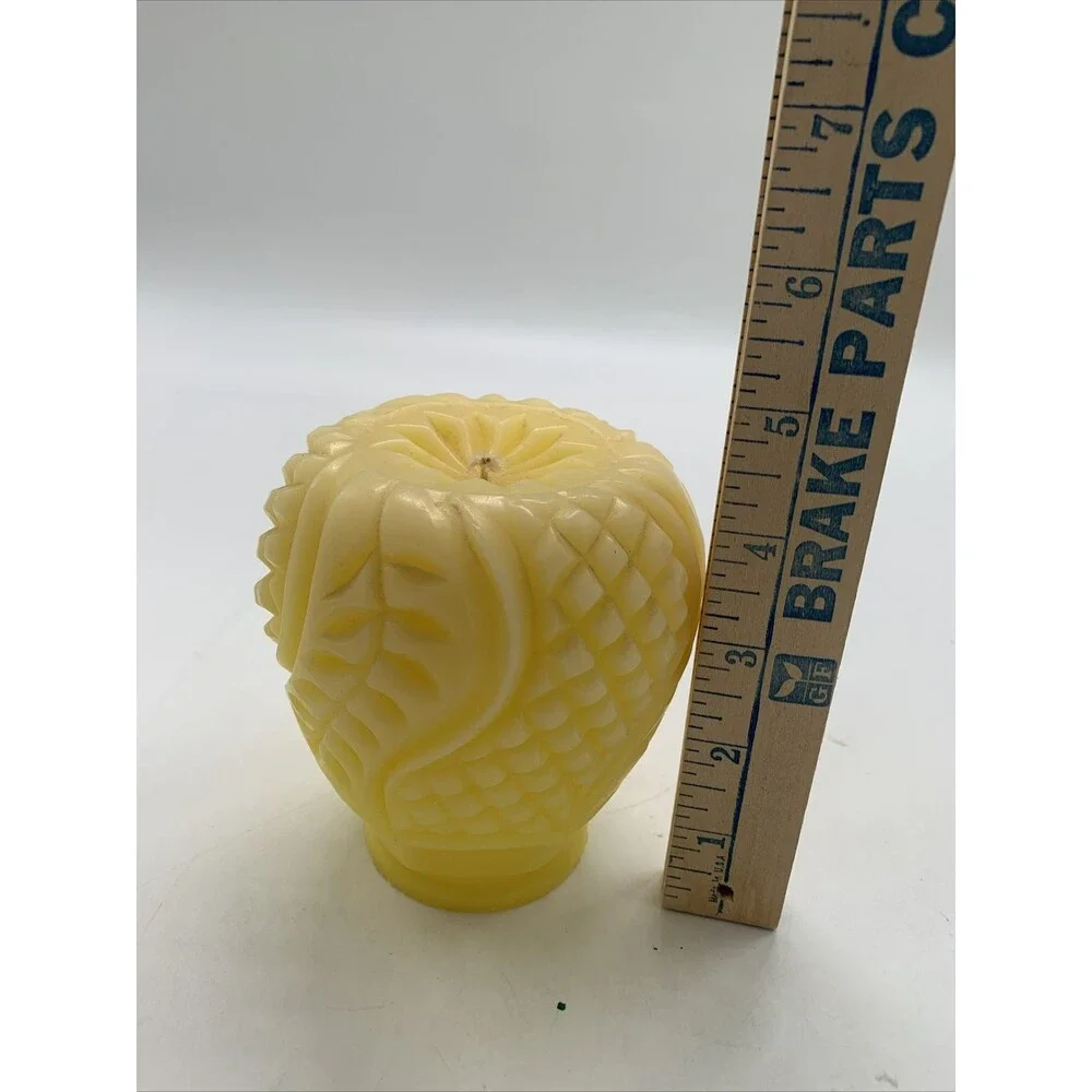 Figural Pineapple Shaped Candle Yellow 19 oz. 5.5